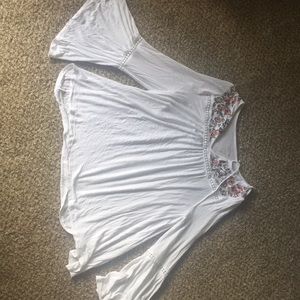 Cute white floral blouse